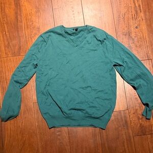 J. Crew Teal V-Neck Men's Sweater
